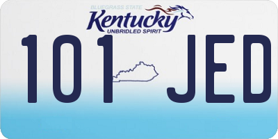 KY license plate 101JED