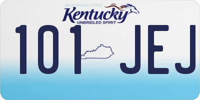 KY license plate 101JEJ