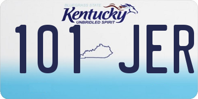 KY license plate 101JER