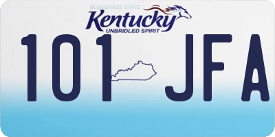 KY license plate 101JFA