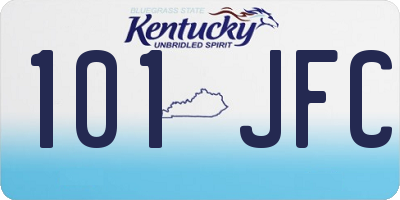 KY license plate 101JFC