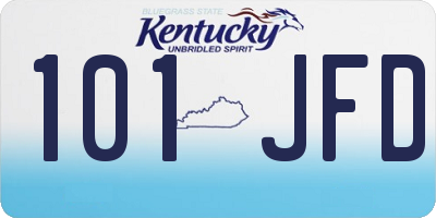 KY license plate 101JFD