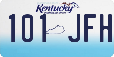 KY license plate 101JFH