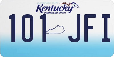 KY license plate 101JFI