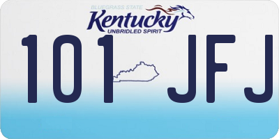 KY license plate 101JFJ