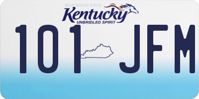 KY license plate 101JFM