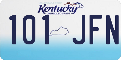 KY license plate 101JFN