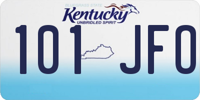 KY license plate 101JFO