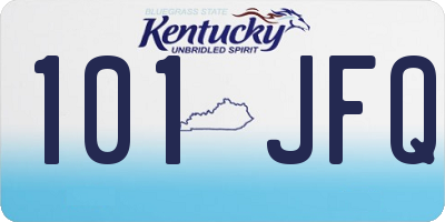 KY license plate 101JFQ