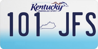 KY license plate 101JFS