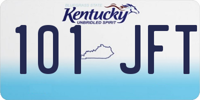 KY license plate 101JFT