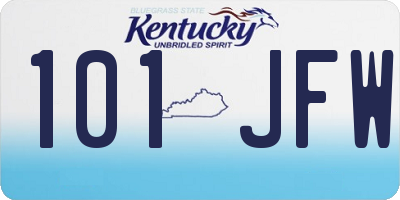 KY license plate 101JFW