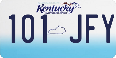 KY license plate 101JFY