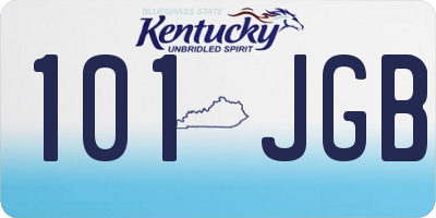 KY license plate 101JGB