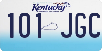 KY license plate 101JGC