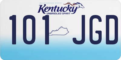 KY license plate 101JGD