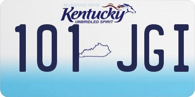 KY license plate 101JGI
