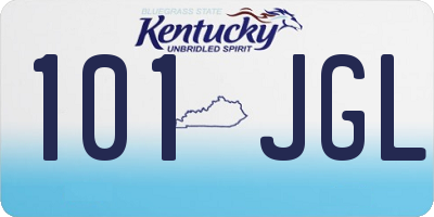 KY license plate 101JGL