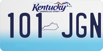 KY license plate 101JGN
