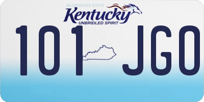 KY license plate 101JGO