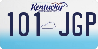 KY license plate 101JGP