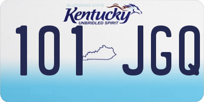 KY license plate 101JGQ