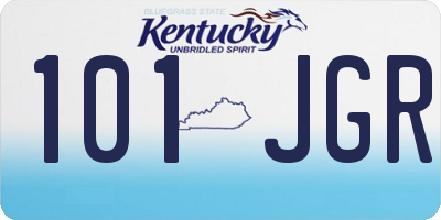 KY license plate 101JGR