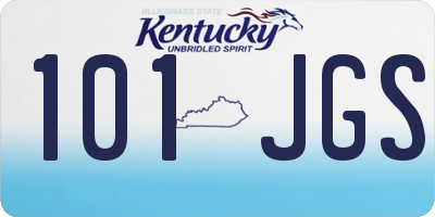 KY license plate 101JGS