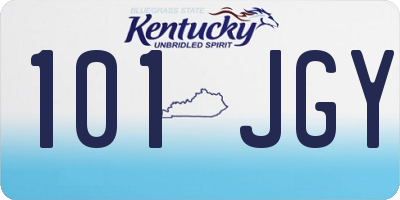 KY license plate 101JGY