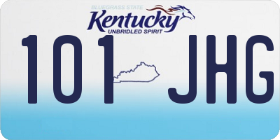 KY license plate 101JHG