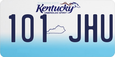 KY license plate 101JHU