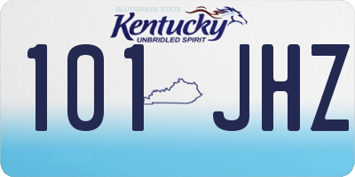 KY license plate 101JHZ