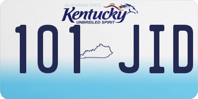 KY license plate 101JID