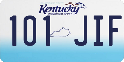 KY license plate 101JIF