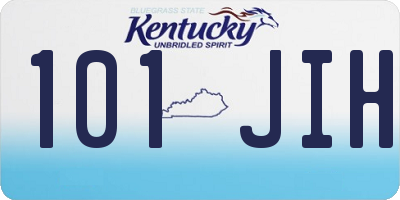 KY license plate 101JIH