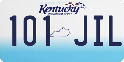 KY license plate 101JIL