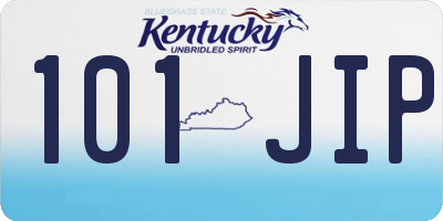 KY license plate 101JIP