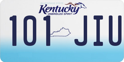 KY license plate 101JIU