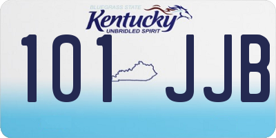 KY license plate 101JJB