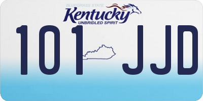KY license plate 101JJD
