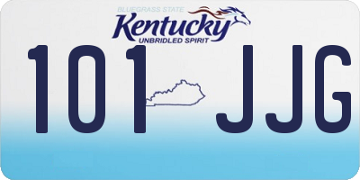 KY license plate 101JJG