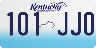 KY license plate 101JJO