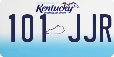 KY license plate 101JJR