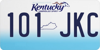 KY license plate 101JKC