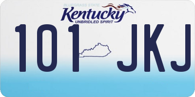 KY license plate 101JKJ