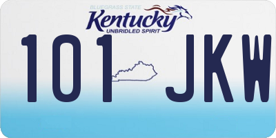 KY license plate 101JKW