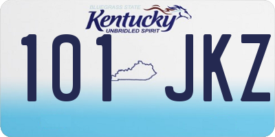 KY license plate 101JKZ
