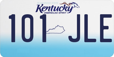 KY license plate 101JLE