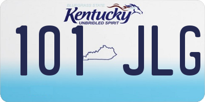 KY license plate 101JLG