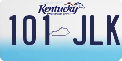 KY license plate 101JLK